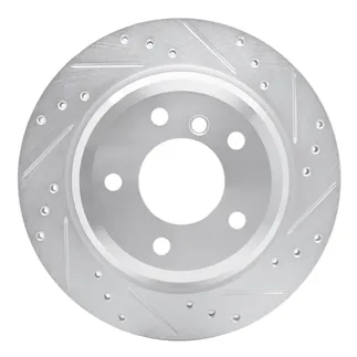 R1 Concepts EDZ-31081R Brake Rotor Drilled and Slotted Silver